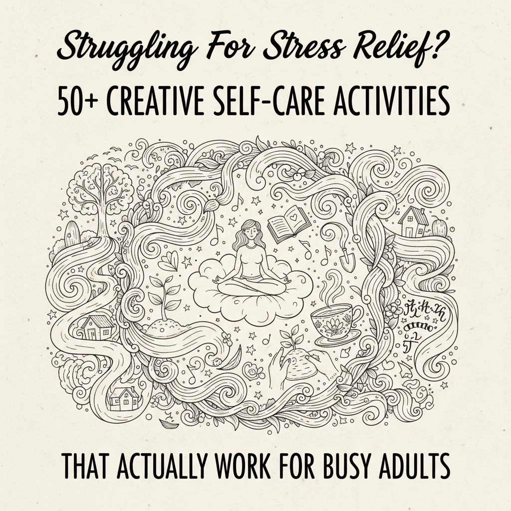 Struggling for stress relief? 50+ Creative self-care activities that actually work for busy adults