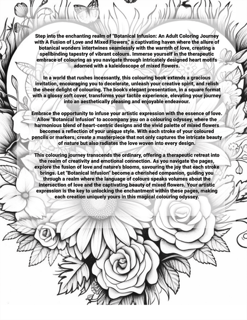 Floral design with text on a white background