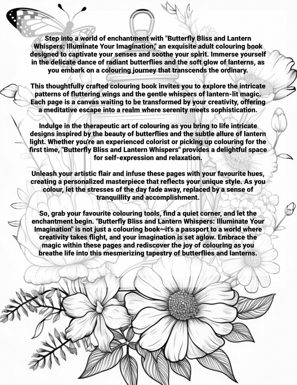 Butterfly Bliss and Lantern Whispers: Illuminate Your Imagination.