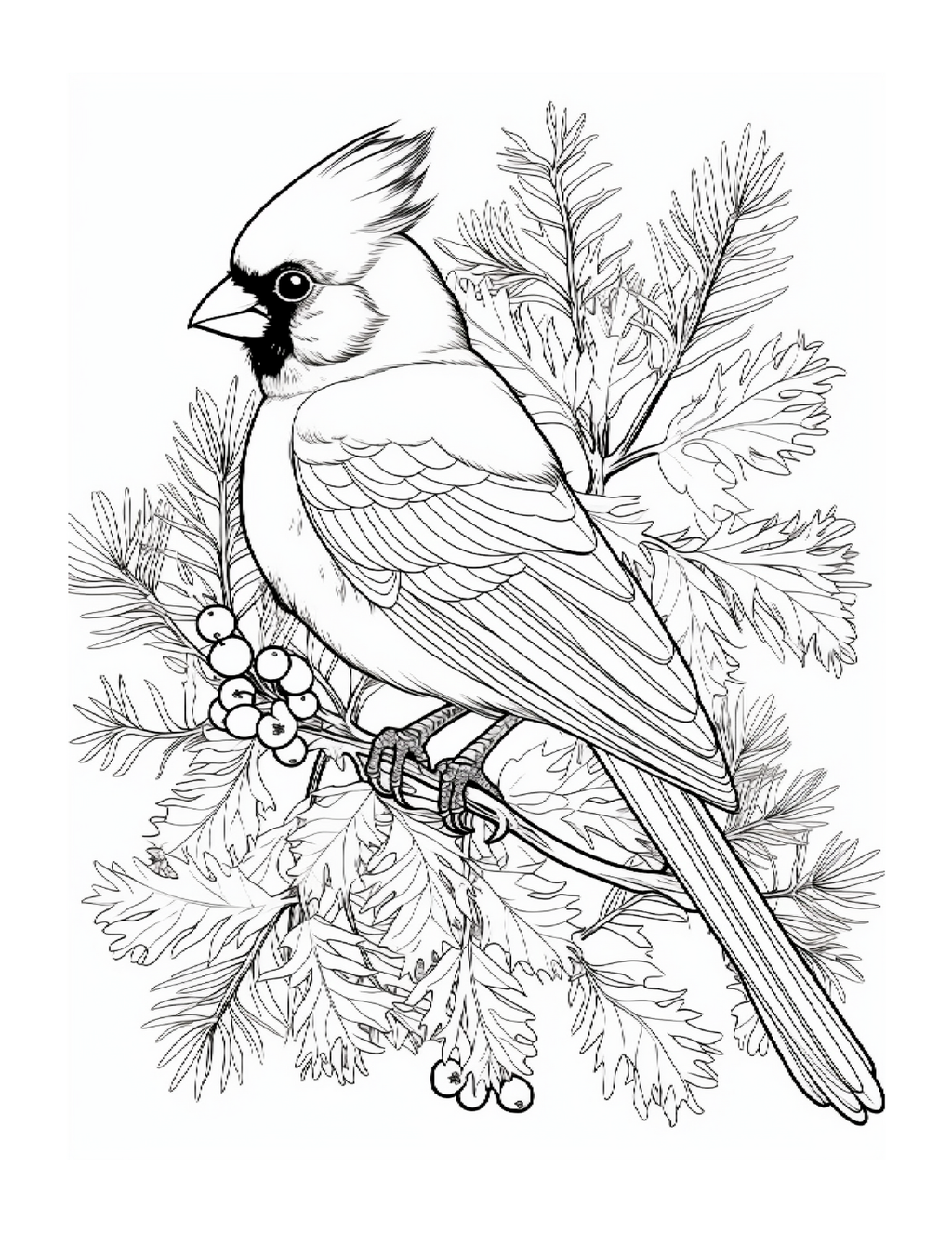 Celebrate the Season: A Journey Exploring Cardinals, Holly, Pinecones, and Woodland Foliage.