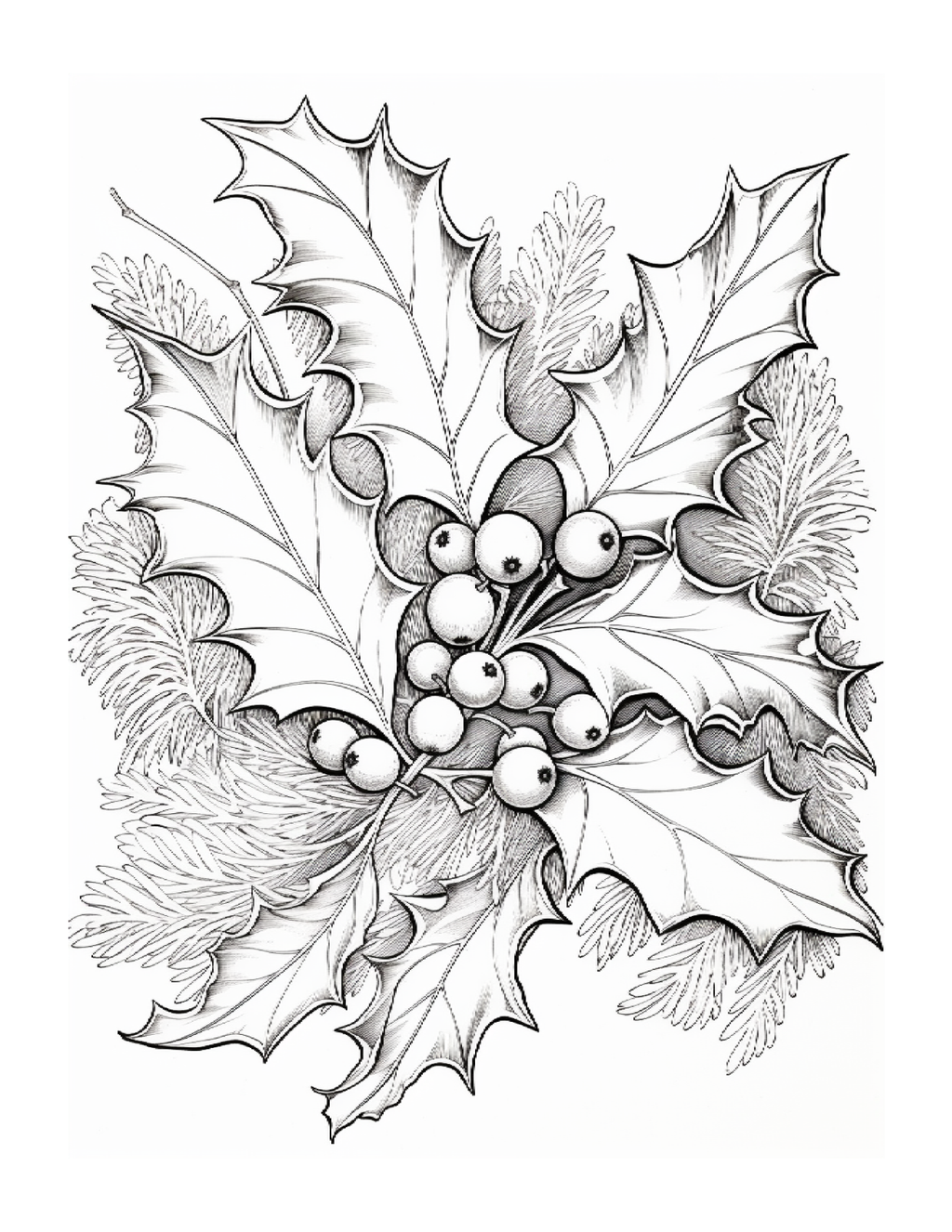 Celebrate the Season: A Journey Exploring Cardinals, Holly, Pinecones, and Woodland Foliage.