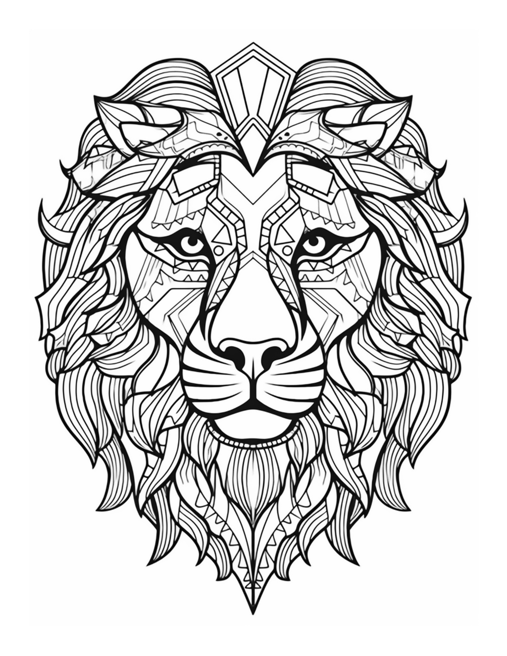 Golden Guardians and Ferocious Beauties: A Mandala-Style Adult Colouring Book Featuring Lions and Tiger Heads