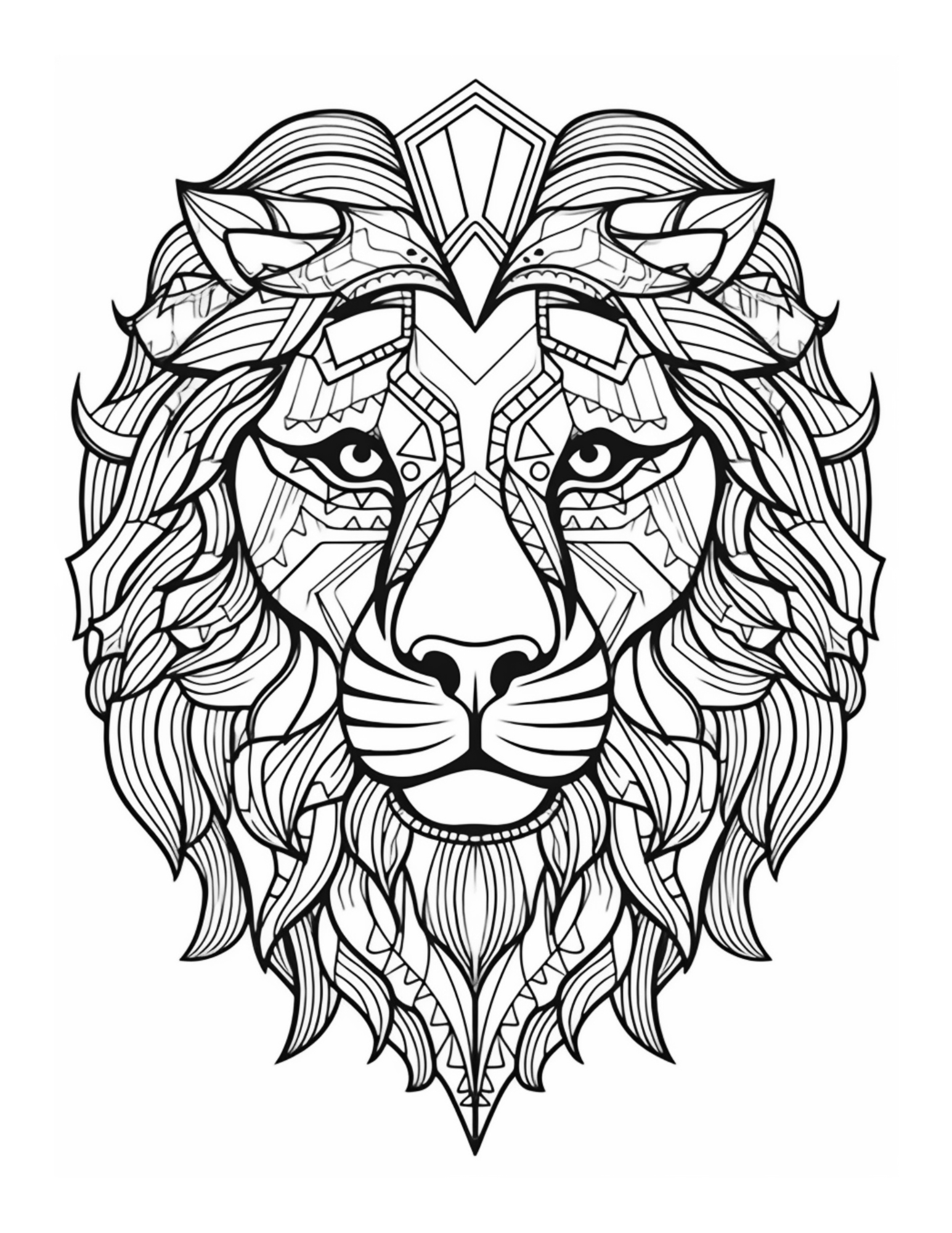 Golden Guardians and Ferocious Beauties: A Mandala-Style Adult Colouring Book Featuring Lions and Tiger Heads