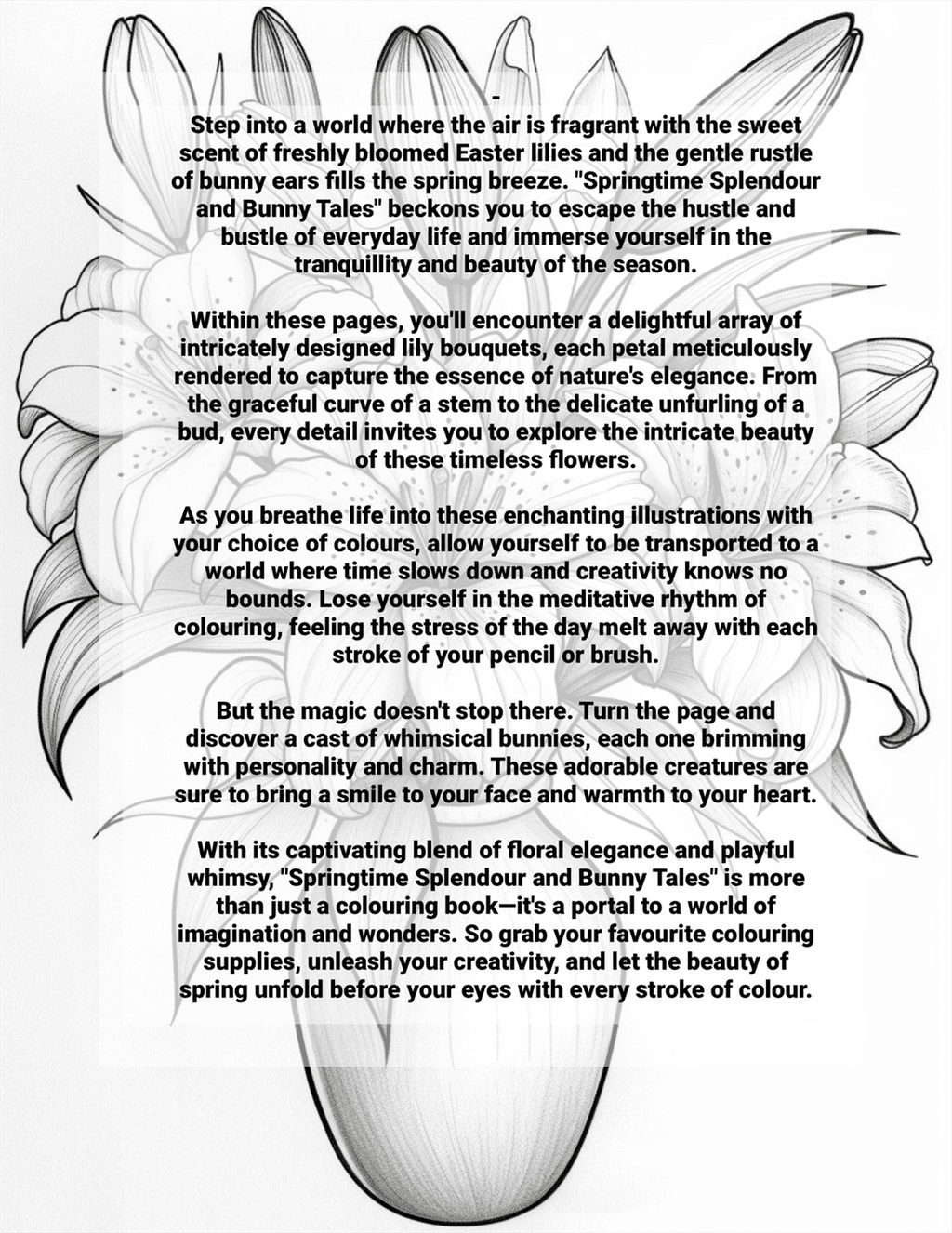 Springtime Splendour and Bunny Tales: Lily Bouquets and Bunny Baskets.