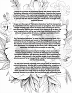 Floral design with text overlay on a white background