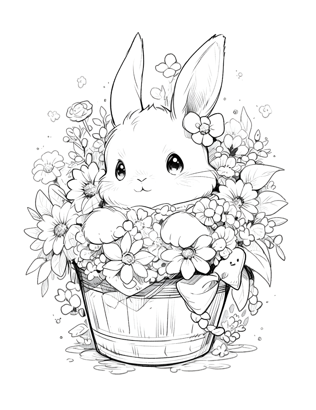 Springtime Splendour and Bunny Tales: Lily Bouquets and Bunny Baskets.