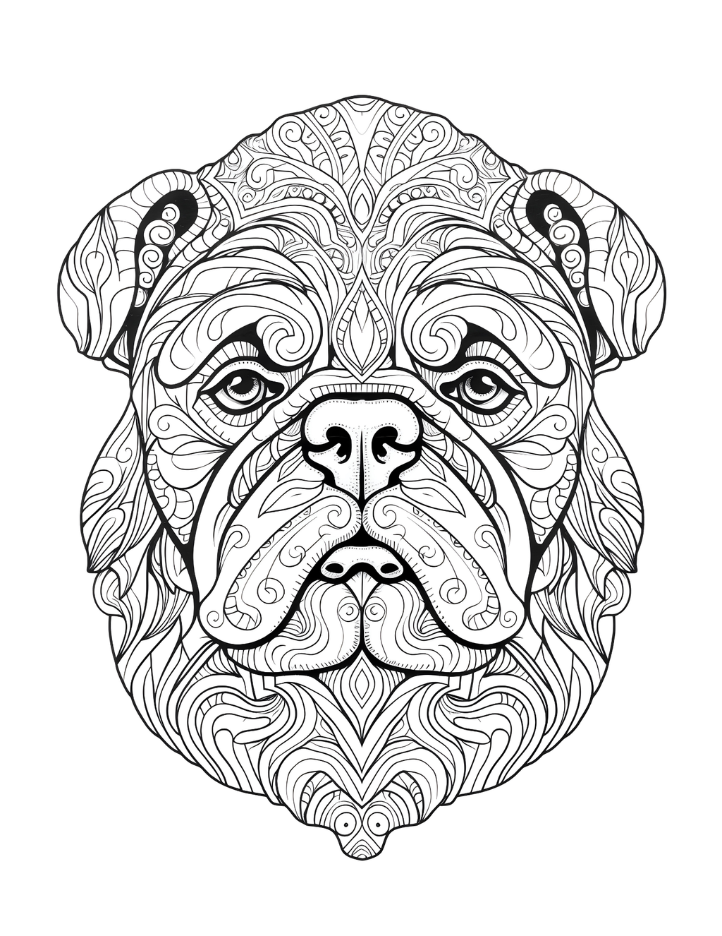 Whiskers and Whirls: Mandala-Inspired Designs with German Shepherds, Bulldogs, and Labradors Portraits.