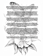 Page from a coloring book with butterfly and flower design and text introduction.